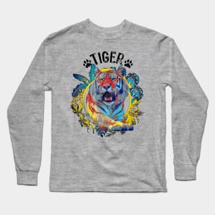 Tiger color power Long Sleeve T-Shirt